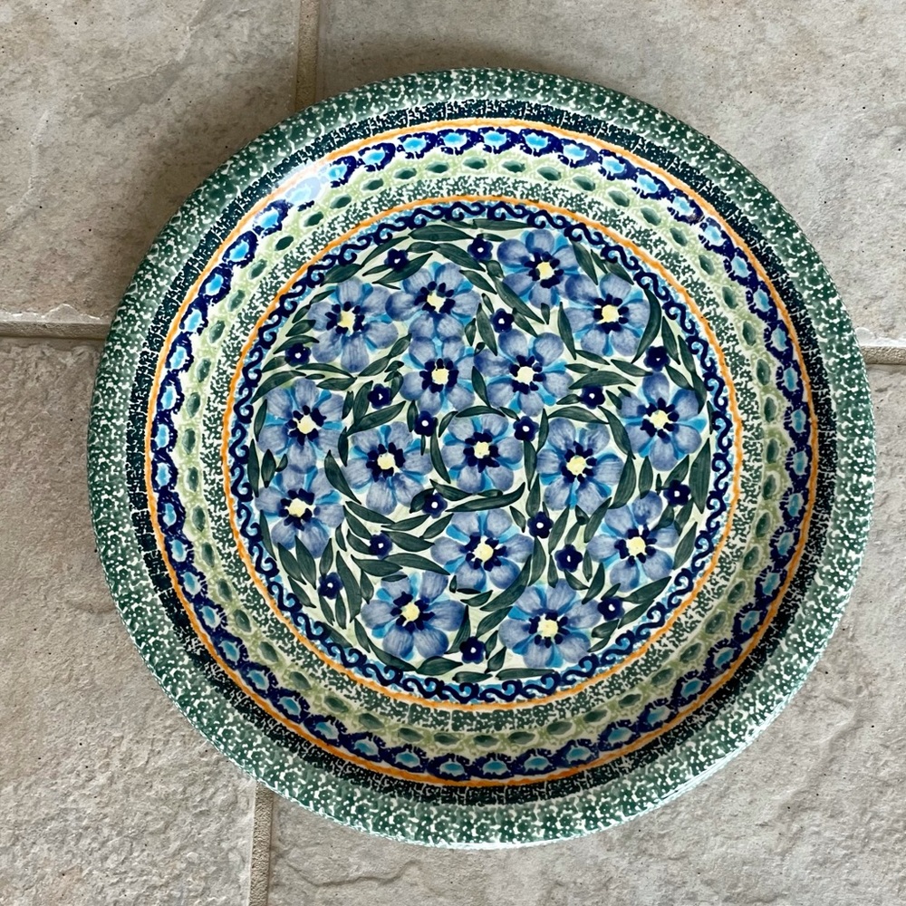 Polish Pottery Unikat Dinner Plate 10 3/4”